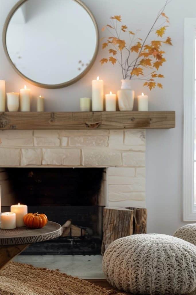 40 Farmhouse Fall Mantel Decor Ideas To Cozy Up Your Home