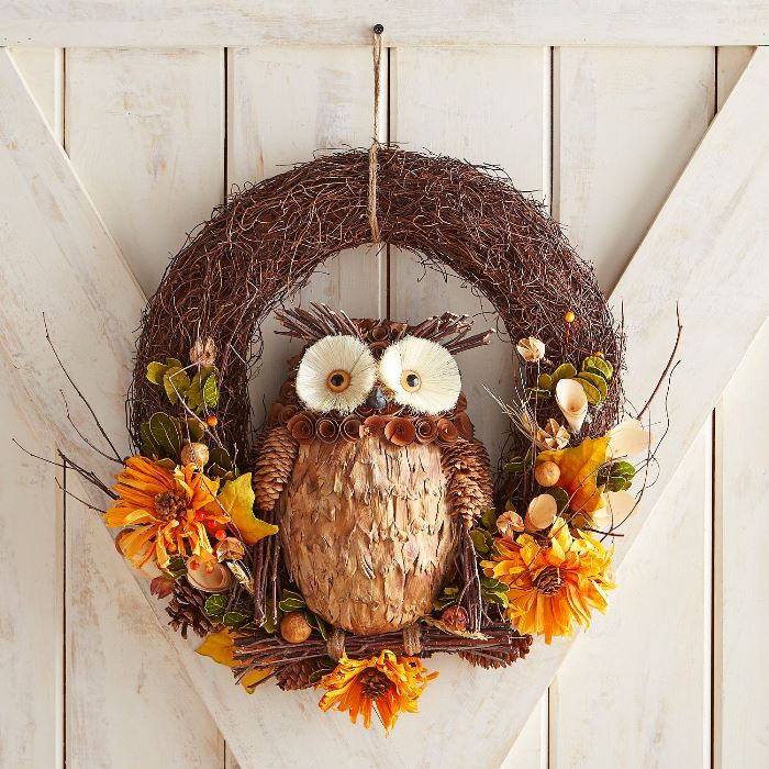 A New Autumn Wreath for the Front Door – Between Naps on the Porch