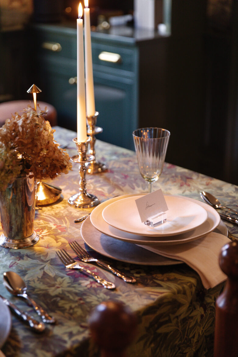 A Surprise Friendsgiving & our Moody, Elevated Thanksgiving Table That Feels Lovingly Collected Over Time - Chris Loves Julia