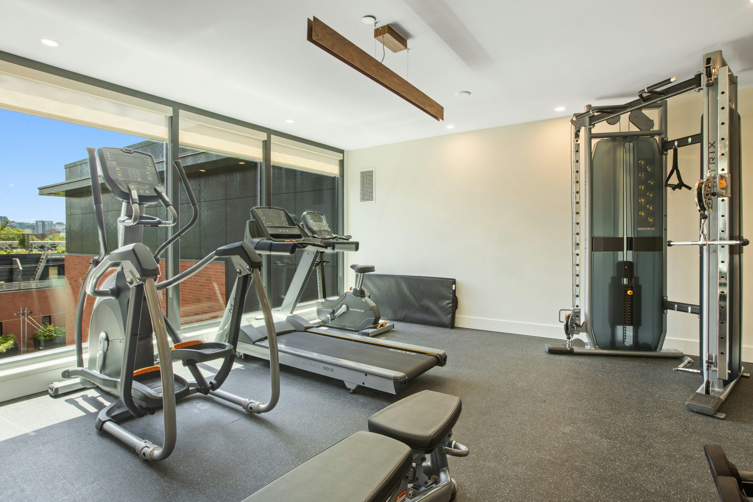 black and gray exercise equipment