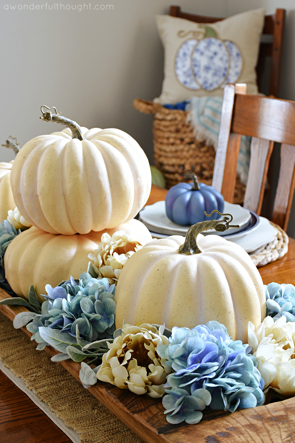 Blue Fall Decor - A Wonderful Thought