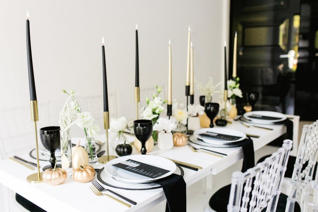 Chic and Glamorous Halloween Tablescapes - Sarah Grace at Home