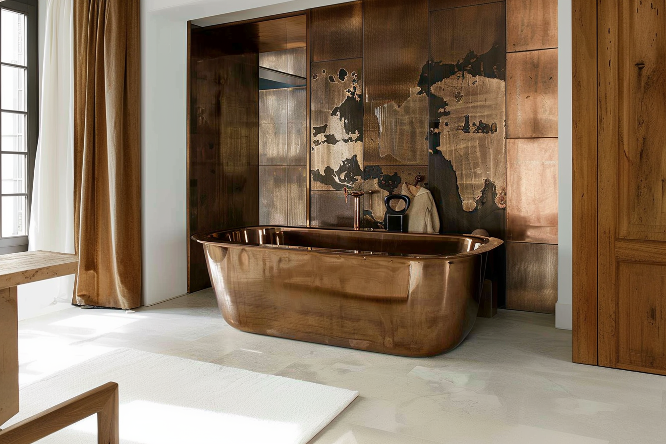 Copper and Brass Bathroom — Home