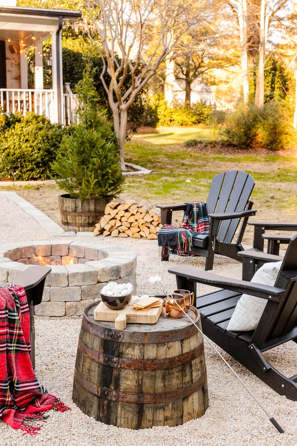 Diy Fire Outdoor Seating Ideas Around Fire Pit DIY Pea Gravel Backyard Fire Pit Built In A Weekend Bless'er House