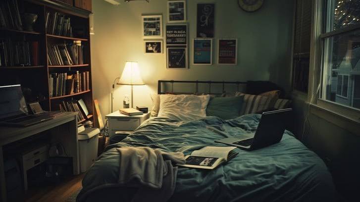 Download Cozy Bedroom Evening Image - Bedroom, Cozy, Evening | StockCake