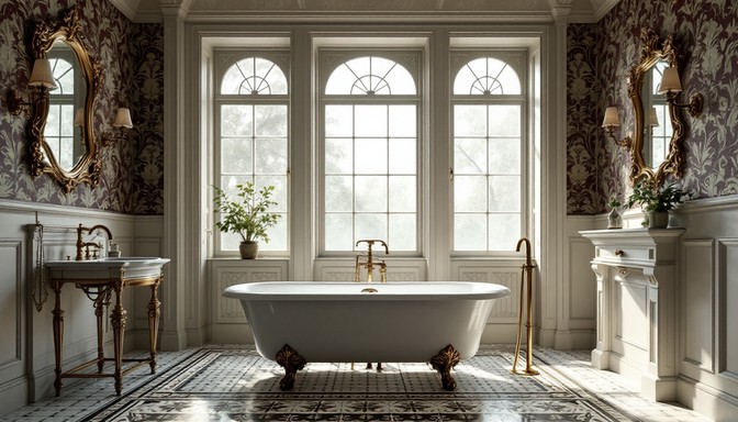 Download Dark Victorian Luxury Image - Gothic, Victorian, Bathroom | StockCake