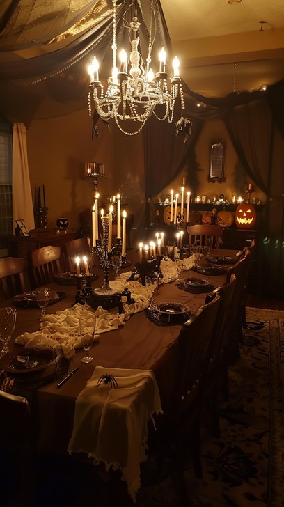 Download Elegant Halloween Dinner Image - Halloween, Dinner, Candles | StockCake