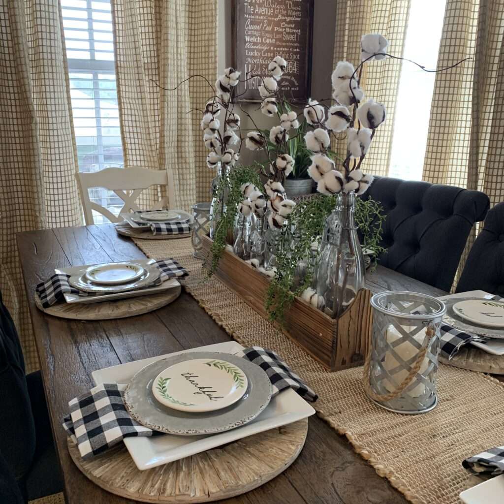 Fall Centerpiece Farmhouse Centerpiece For Dining Table Fall Table Farmhouse Style Farmhouse Dining Room Table Centerpiece