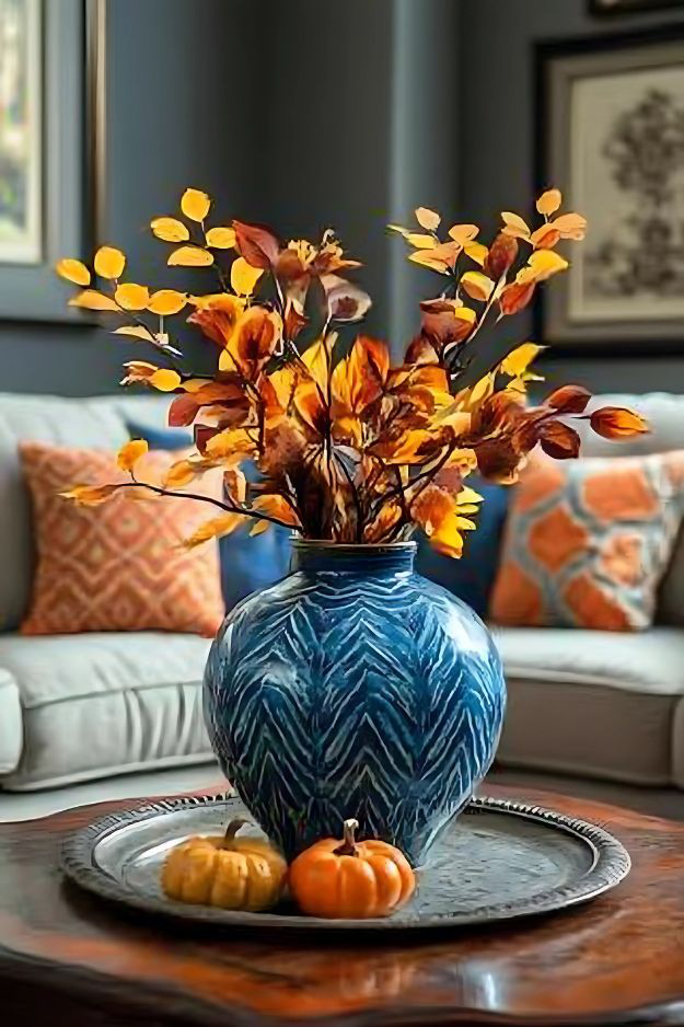 Fall Coffee Table Decor Ideas for a Warm Inviting Living Room - Our Happy Corner