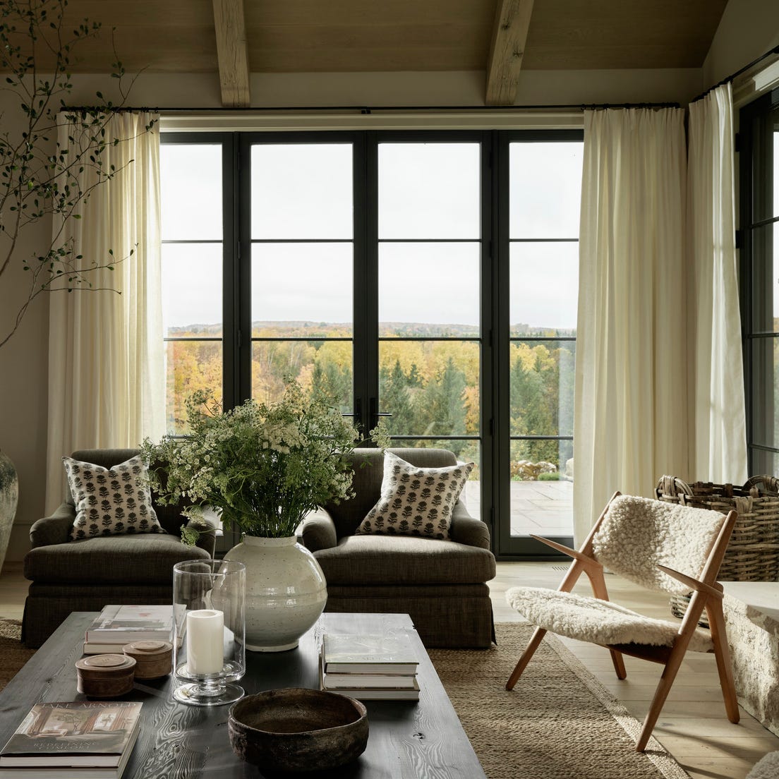 Fall Color Living Room Curtains Autumn Curtains: Warm Colours Fabrics Holcombe Interiors Holcombe Interiors