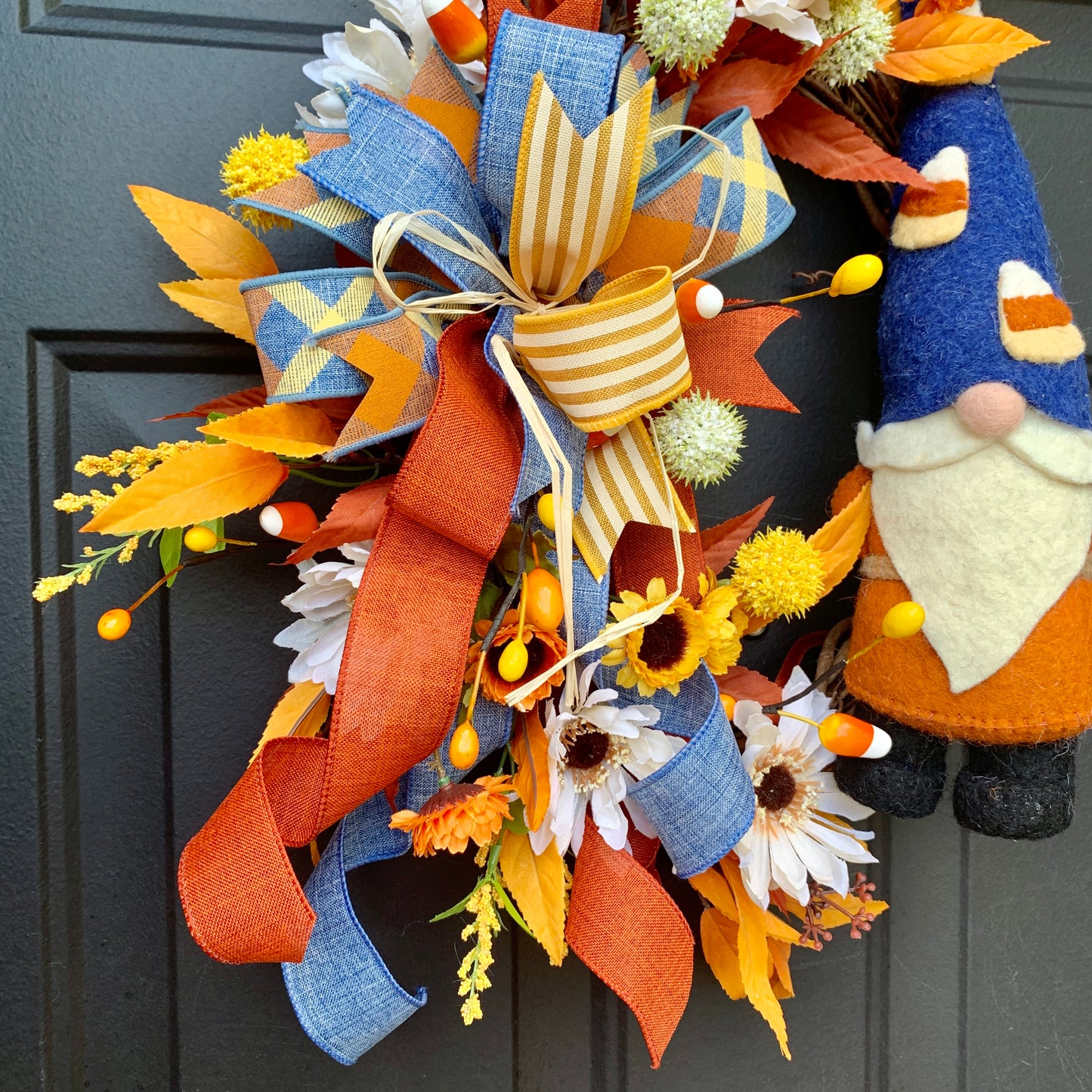 Fall Gnome Wreath, Fall Wreath With Gnome, Fall Door Hanger, Fall Wrea – Amour Front Door