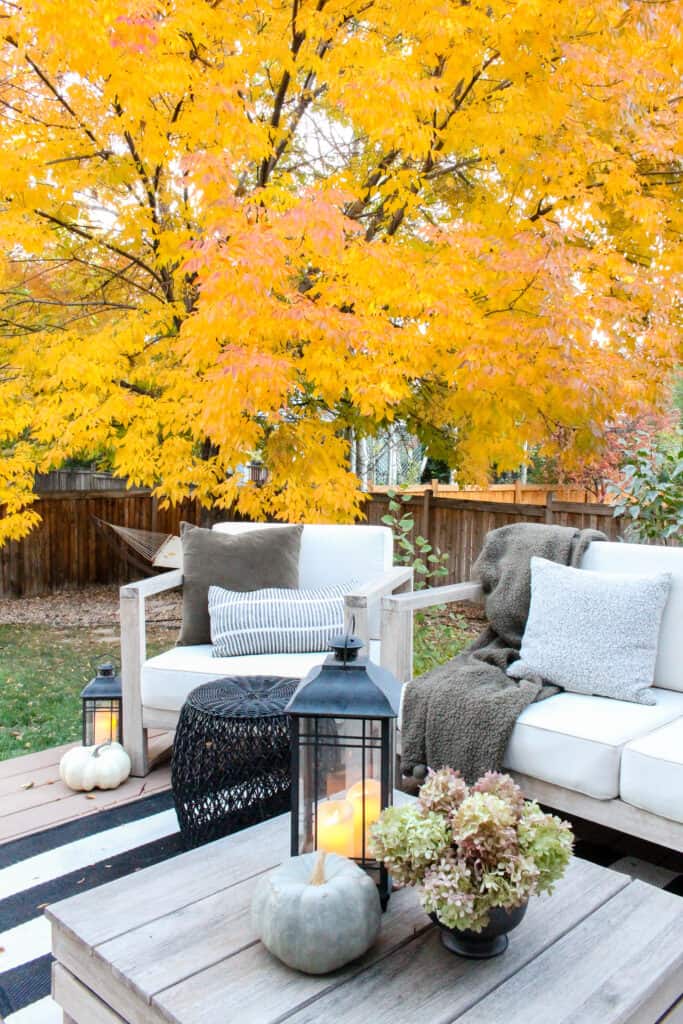 Fall Patio Decorating Ideas Story - A Blissful Nest