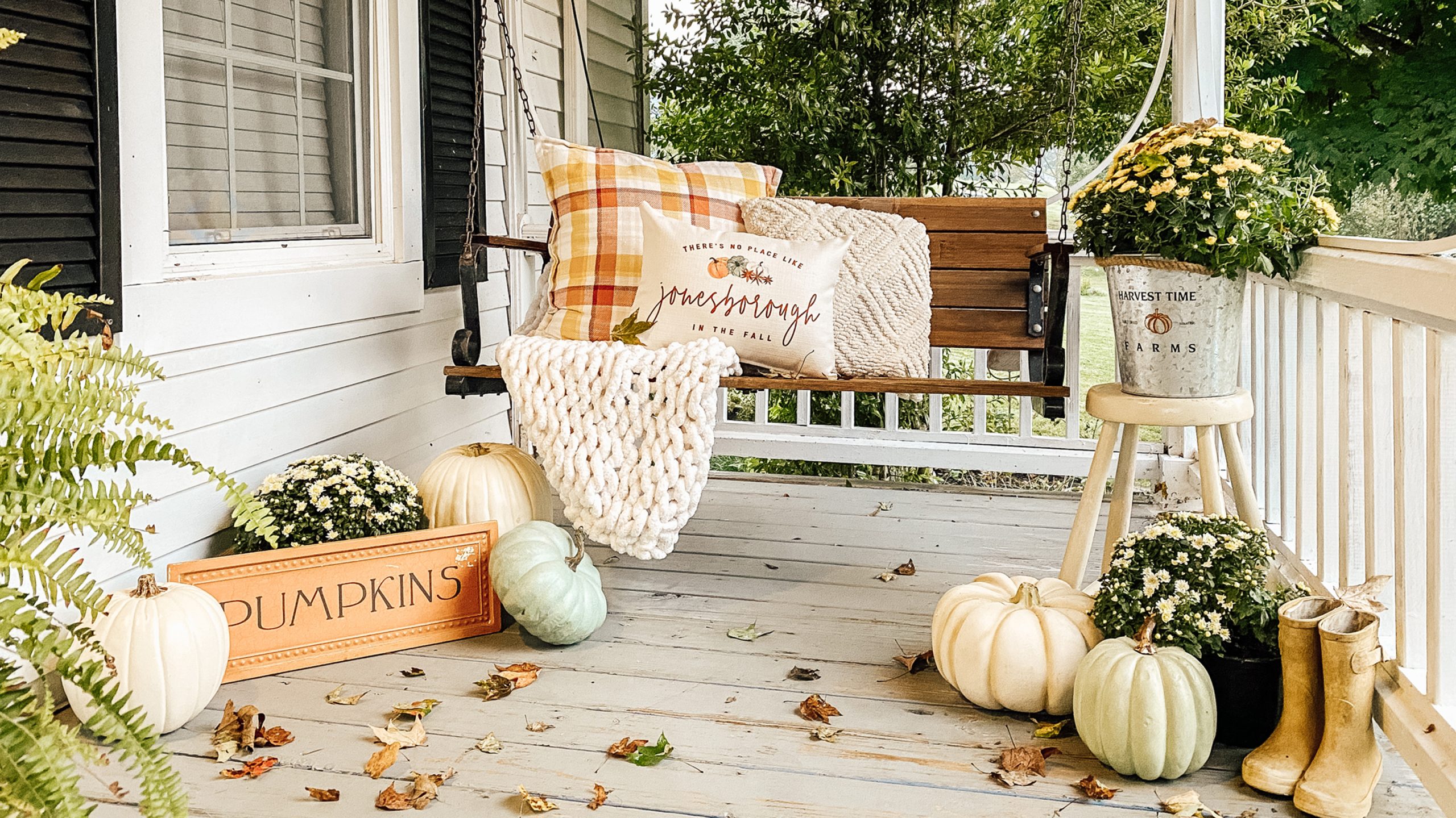 Fall Porch Ideas Cheap Fall Outdoor Pillows 10 Ideas For Fall Porch Decor The Home Depot