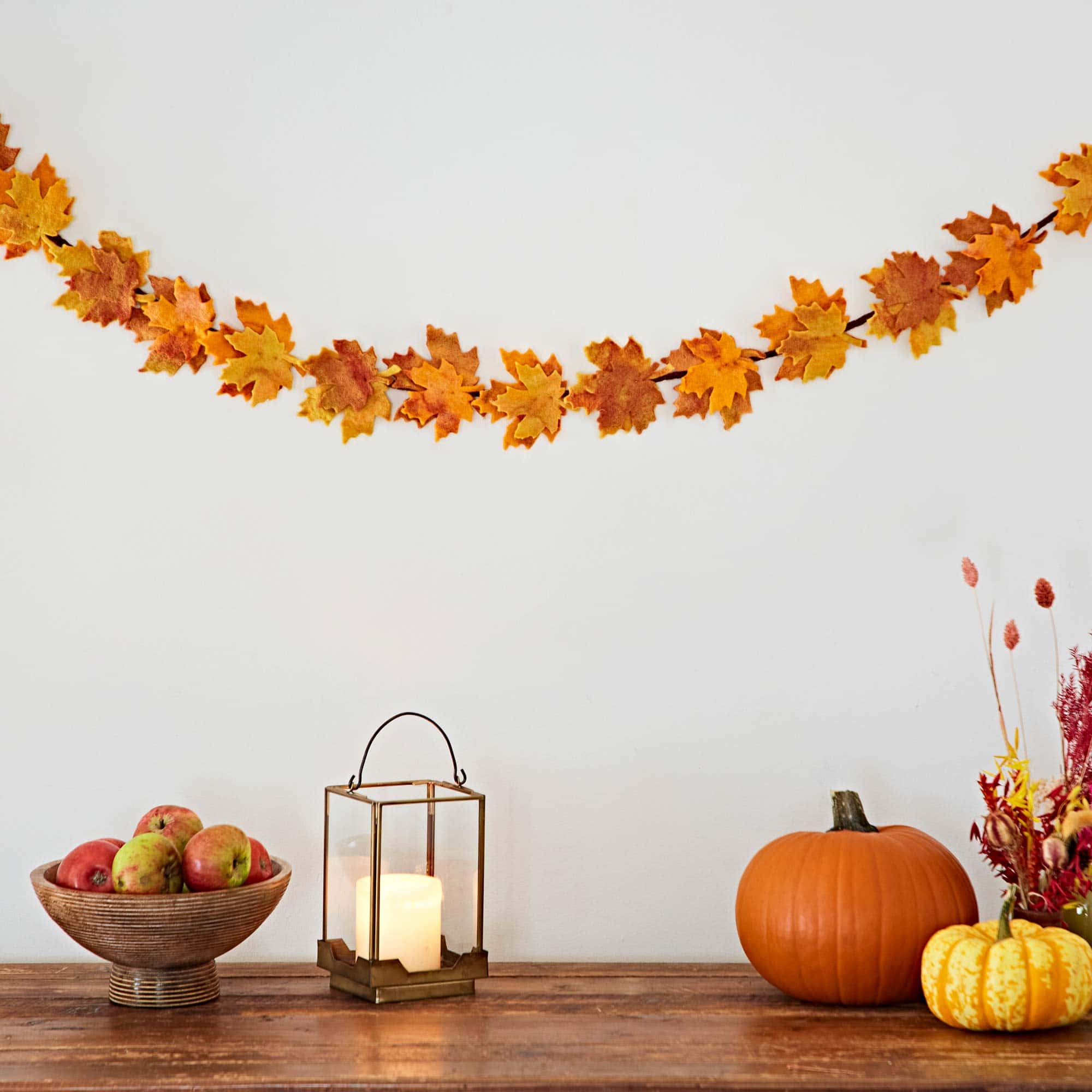 Felt Fall Garland Felt Autumn Leaves Garland Paper High