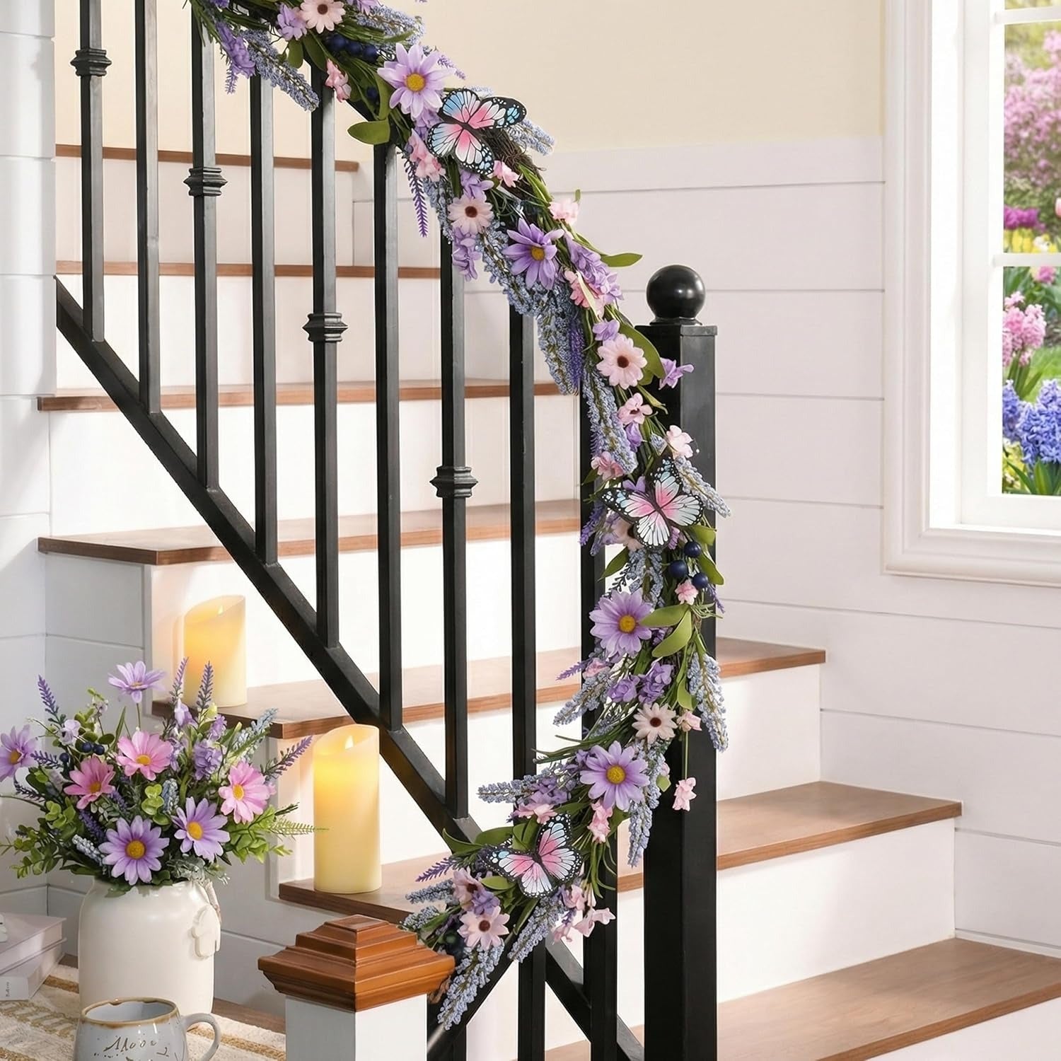 Flowers For Banister 45 Cozy Fall Staircase Decor Ideas DigsDigs