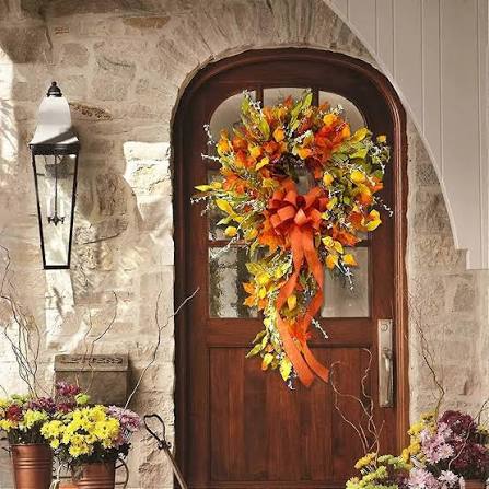 Front Door Outdoor Autumn Wreaths Fall Wreaths For Front Door Autumn Decor – HHGDECOR