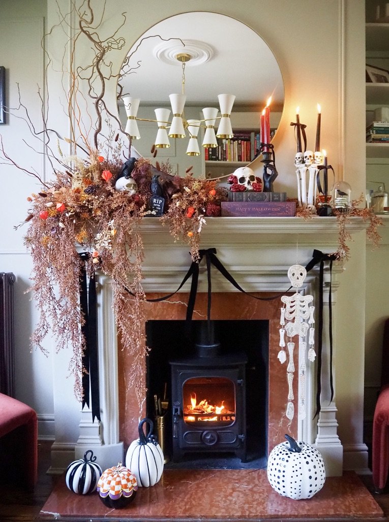 Halloween Decor Idea: 5 Tips On Styling A Spooky Fall Fireplace — MELANIE LISSACK INTERIORS