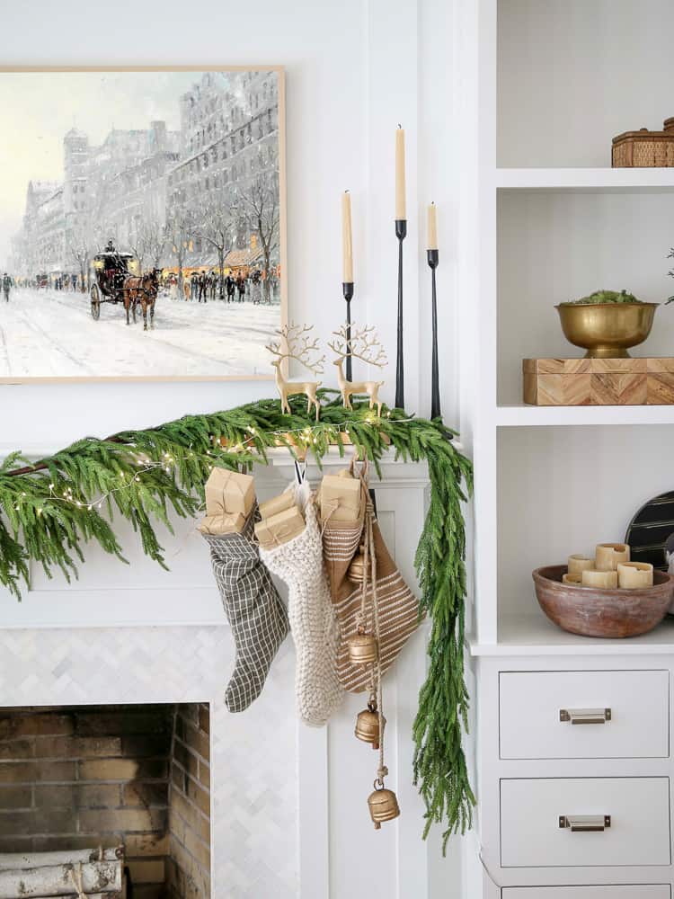 How to Hang Garland on the Mantel - Stefana Silber