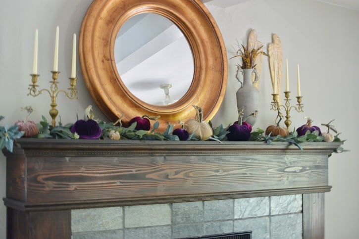 How to Style Beautiful Velvet Pumpkins on a Fall Farmhouse Mantel – Hallstrom Home