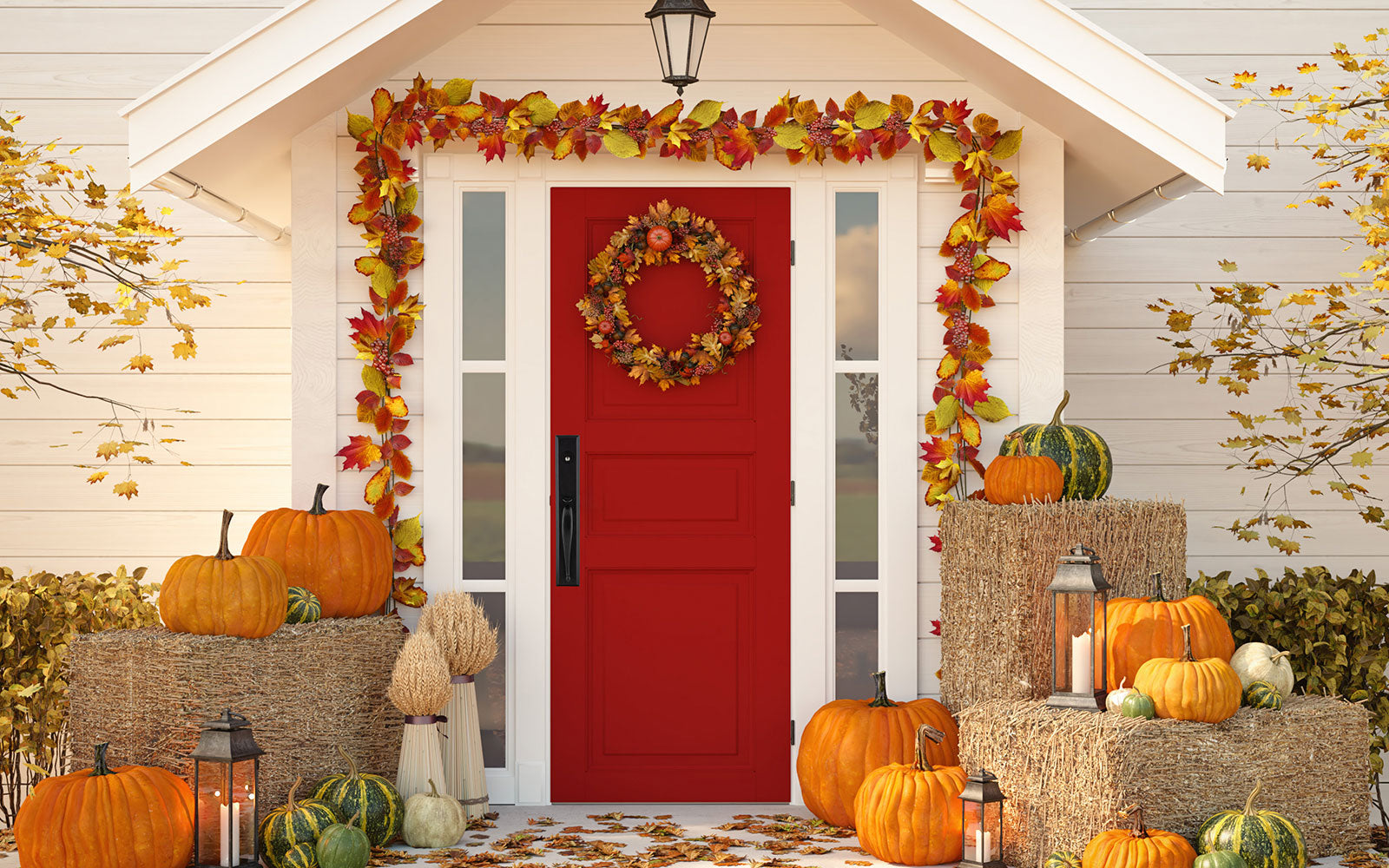 How to Style Your Front Porch for Fall - Ageless Iron Hardware