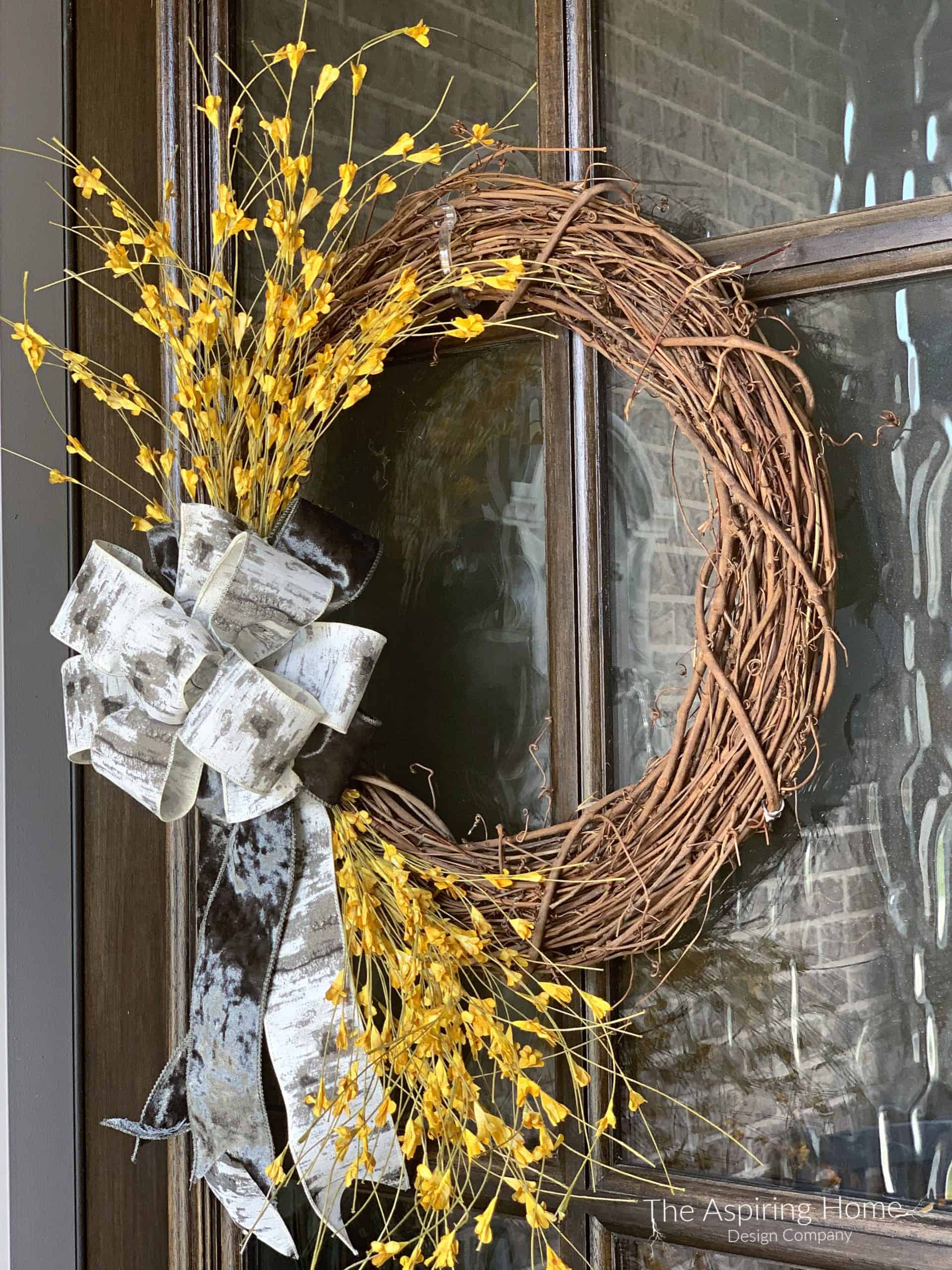 Make This EASY Fall Front Door Wreath! | The Aspiring Home Interiors