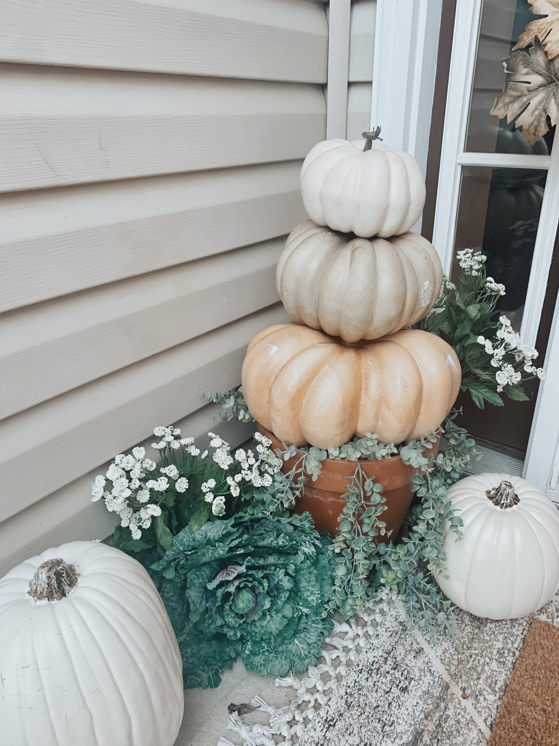 My “No Dead Mums” Fall Front Porch! – At Home With Natalie