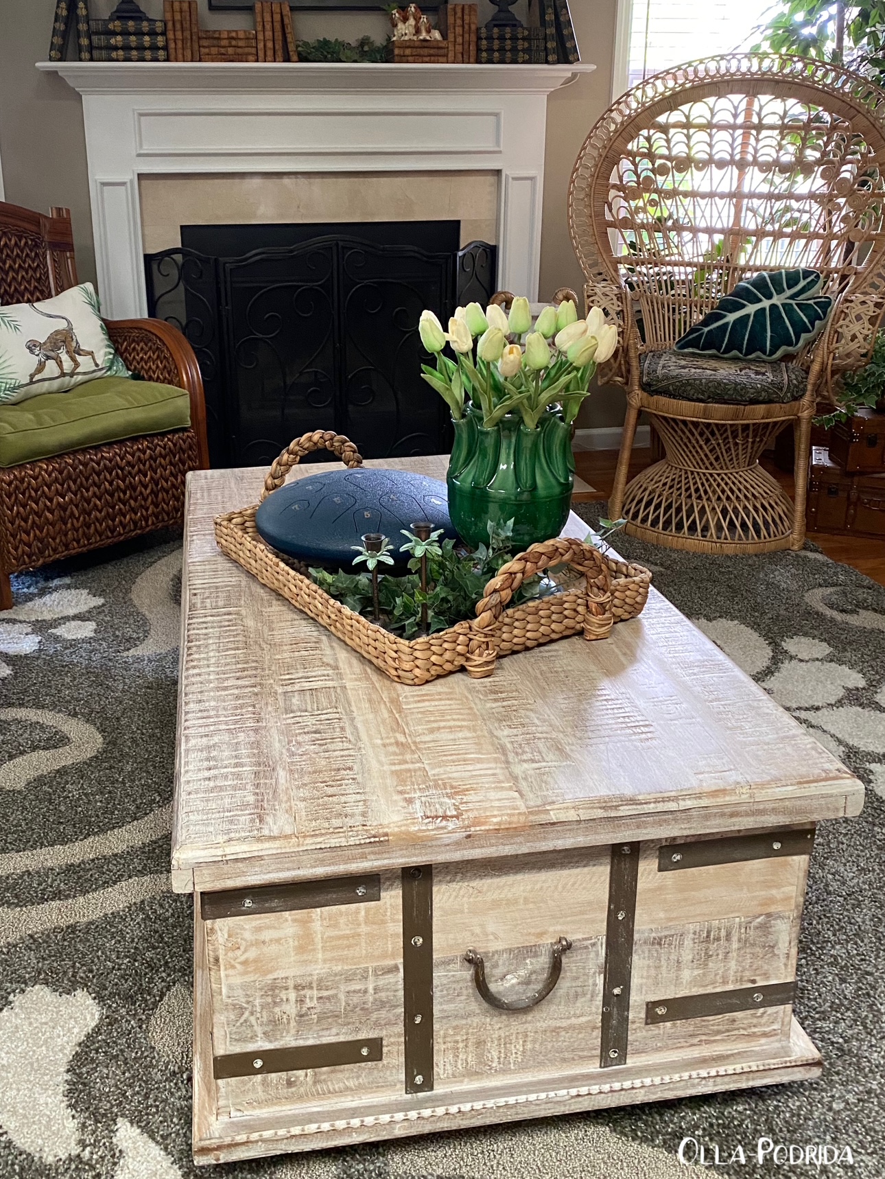 Olla-Podrida: Fall Coffee Table Styling with What I Had on Hand
