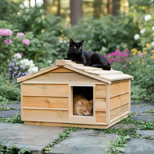 Outdoor Cedar Cat Trees For Outside Outdoor Catio Outdoor Wooden Cat House For Multiple Cats