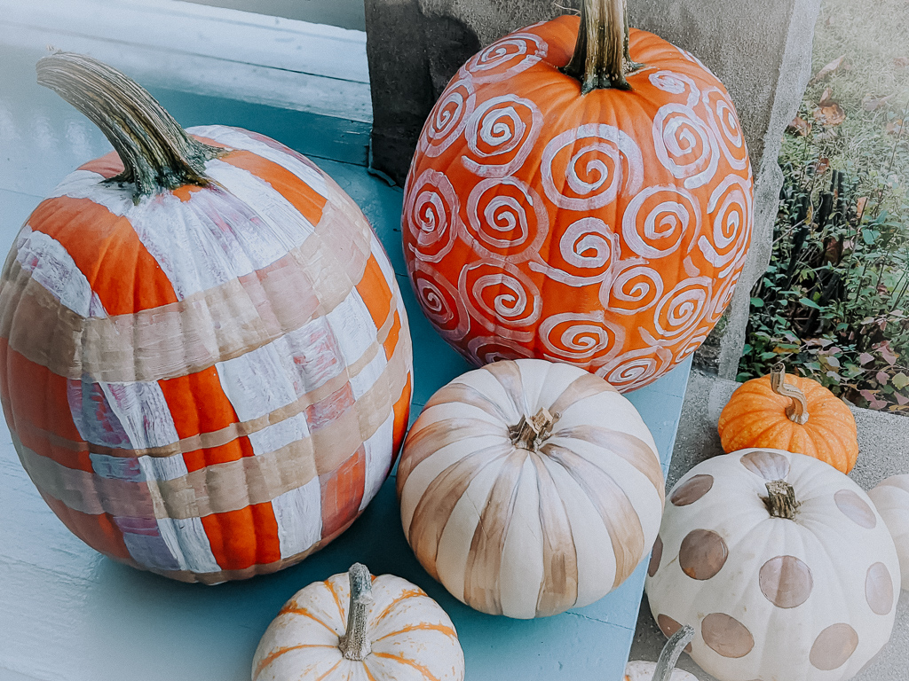 Painted Pumpkin Ideas: From Plaid to Polka Dot - Anchored In Elegance