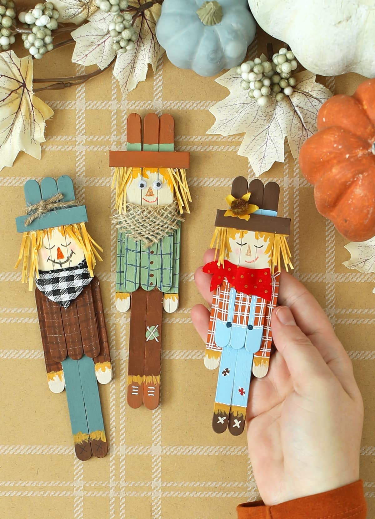 Popsicle Stick Scarecrows
