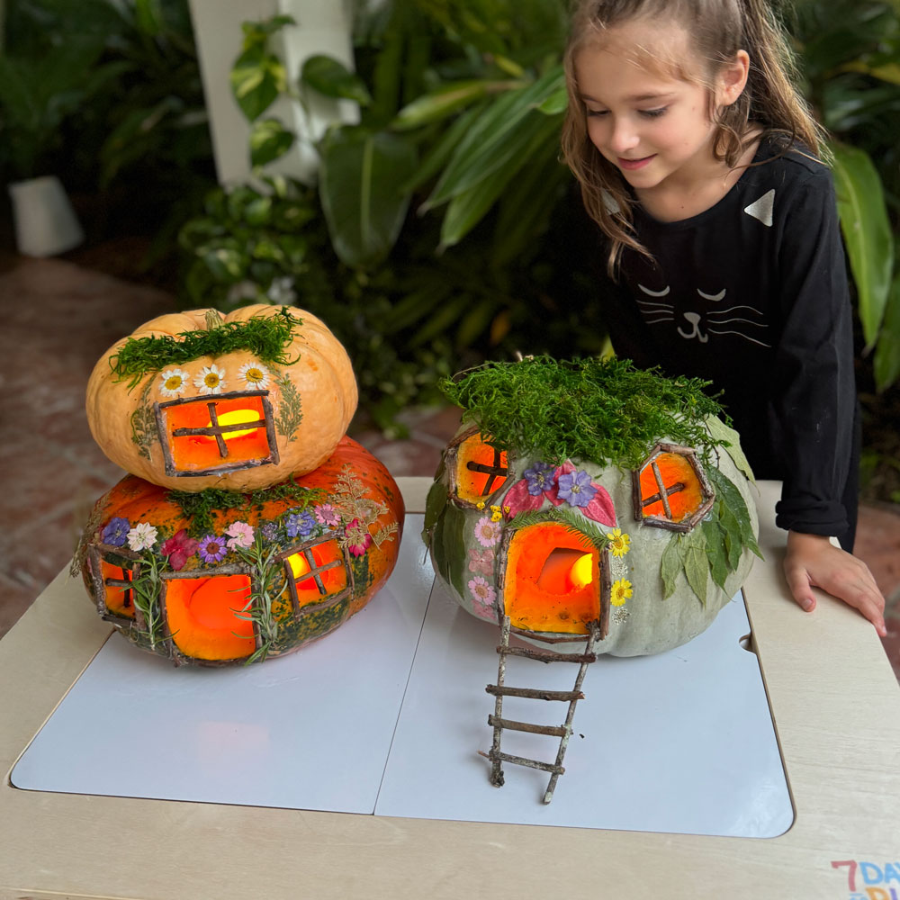 Pumpkin Plant Ideas How To Make A Fairy House Pumpkin Easy No-Carve Idea