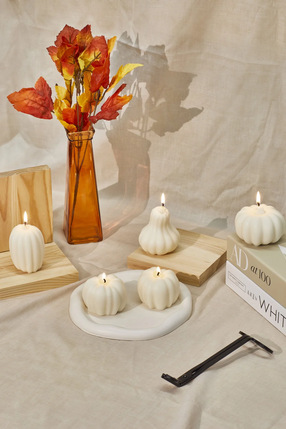 Set of 5– Handmade Pumpkin Candles | Fall Decor | Cozy Autumn Home Accent | — Naomi Sarah Paul