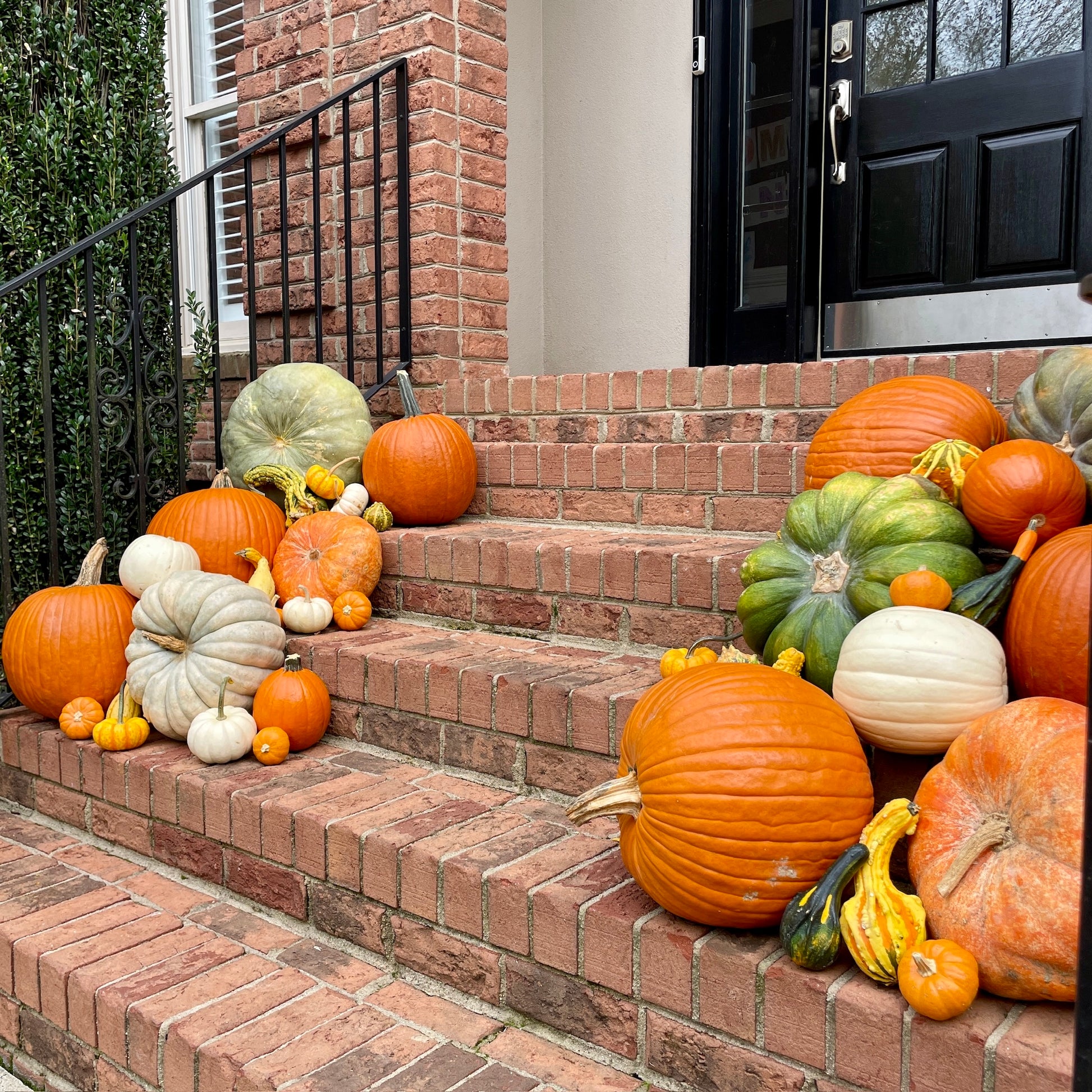 Small Fall Pumpkin Decorating Display for Porch & Outdoor Decor