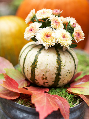 vignette design: Fall Centerpiece Ideas: Smashing Pumpkins