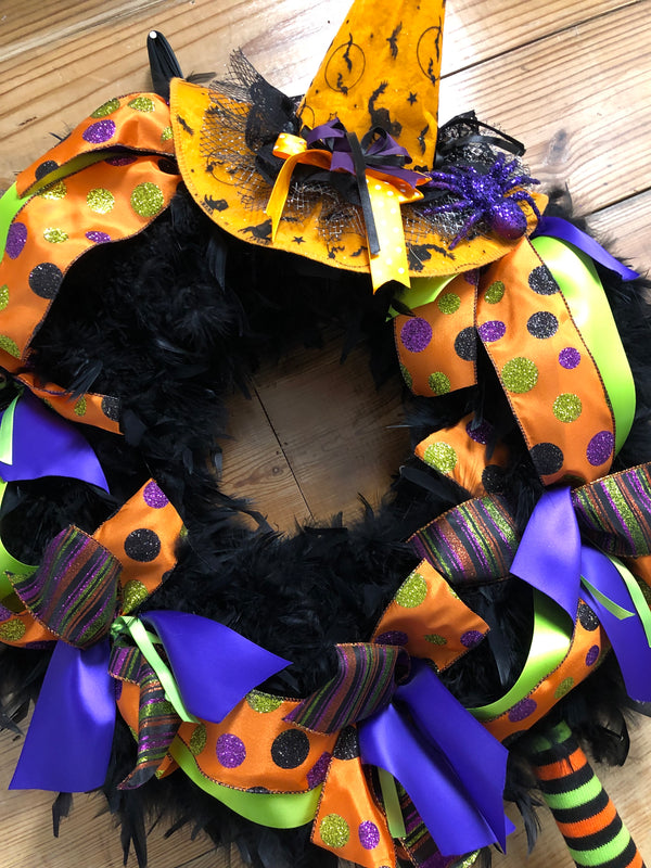 Wicked Witch Halloween Wreath