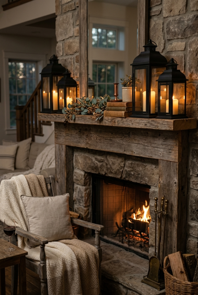 20 Rustic Mantel Decorating Ideas for Cozy Style - Thedecorevibe