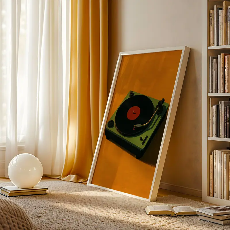 2d flat wall decorations vintage posters green record player - Temu Mauritius