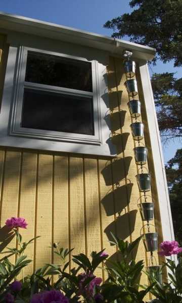 30 Amazing Downspout Ideas, Splash Guards, Charming Rain Chains and Creative Rain Ropes