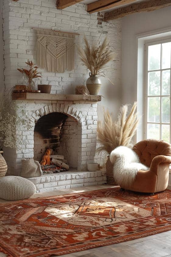 40 Farmhouse Fall Mantel Decor Ideas To Cozy Up Your Home
