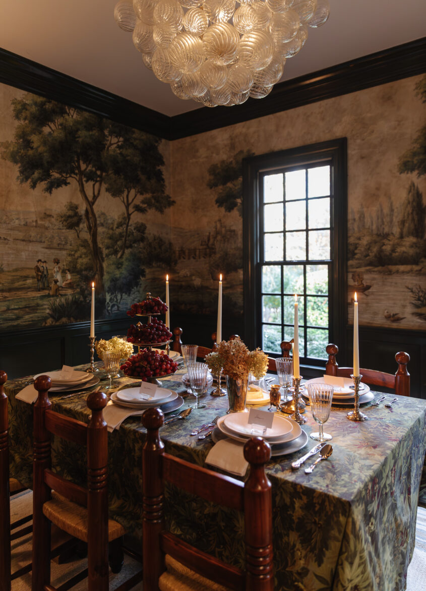 A Surprise Friendsgiving & our Moody, Elevated Thanksgiving Table That Feels Lovingly Collected Over Time - Chris Loves Julia