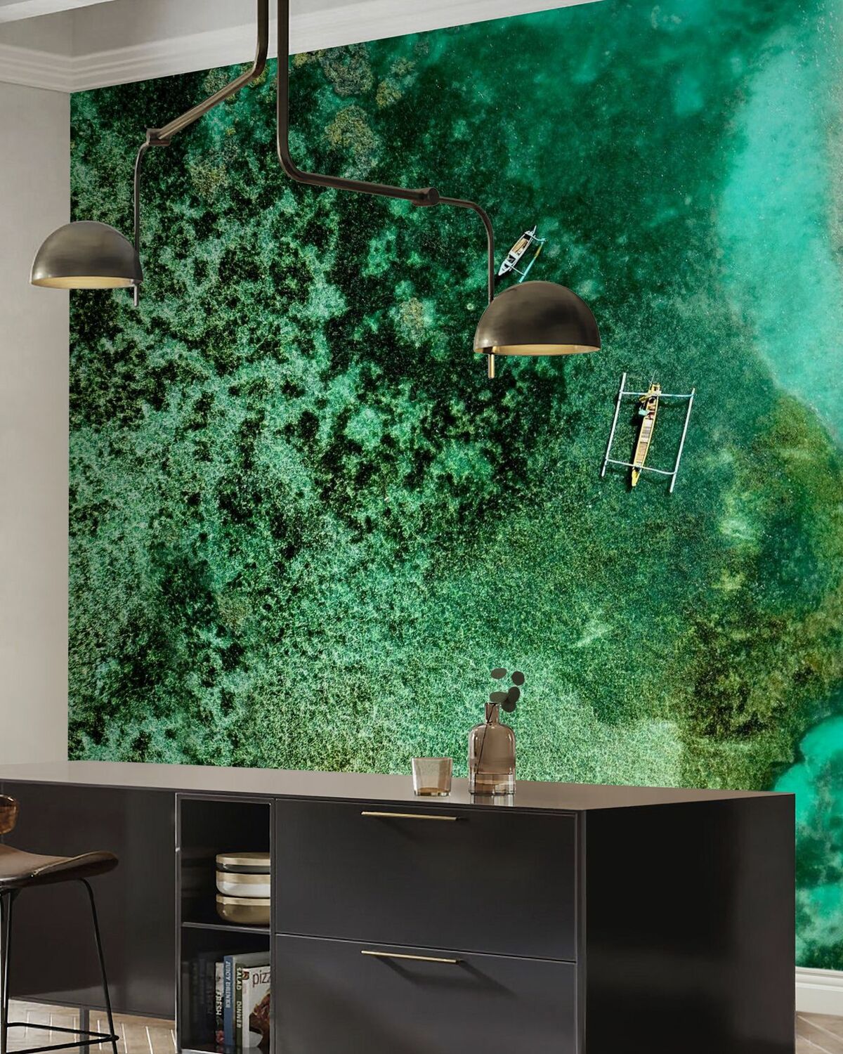 Aerial Summer - Jade Coral Reef – remarkable wall mural – Photowall
