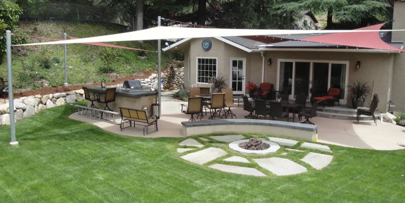 Backyard Shade Sails - Landscaping Network