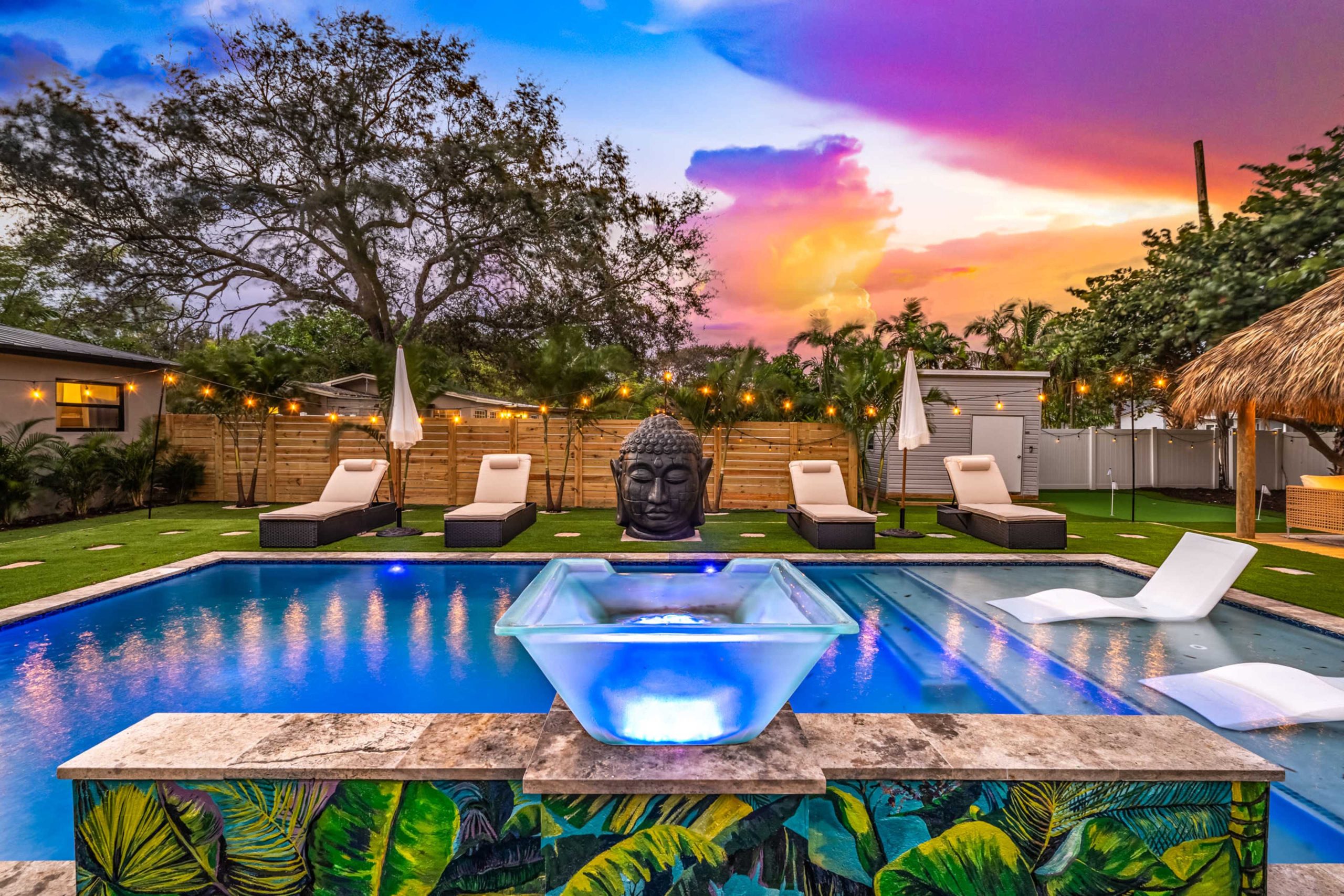 Bali inspired backyard oasis - Pool - Hot Tub - Sauna - Tiki Hut ~ close to Beach and Downtown, Delray Beach, FL | Off-Site | Peerspace
