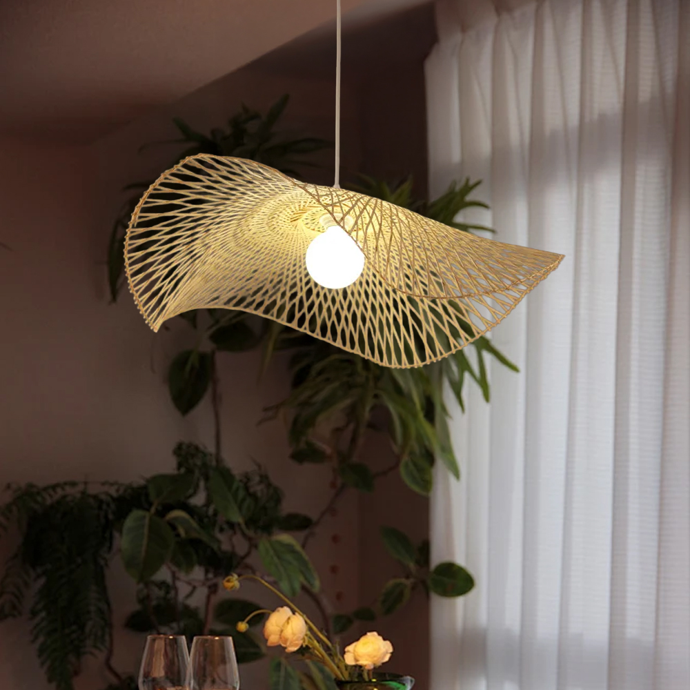 Bamboo Pendant Lights | Pastoral Natural Bamboo Hanging Light Fixtures – Homdiyhardware