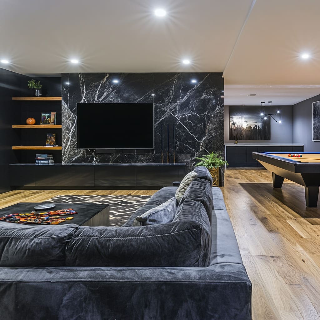Basement Living Room Ideas for an Entertainment Lounge | FH