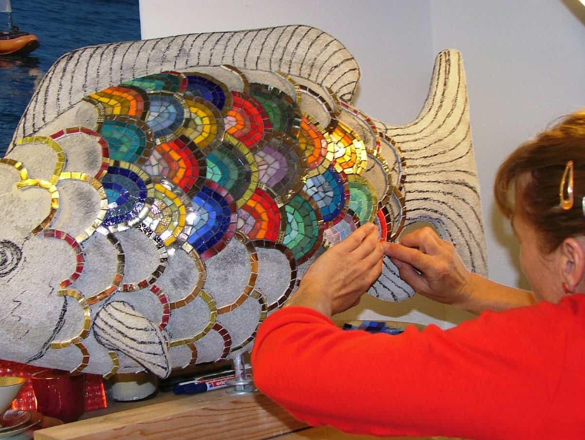 Before & After: Ingrid's Mosaic Garden Fish and Shell Pots | PITH + VIGOR by Rochelle Greayer