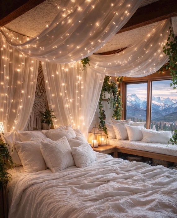 Boho Bedroom Fairy Lights Lights For Bedroom, Fairy Lights, Starry String Lights, Warm White, Copper Wire,