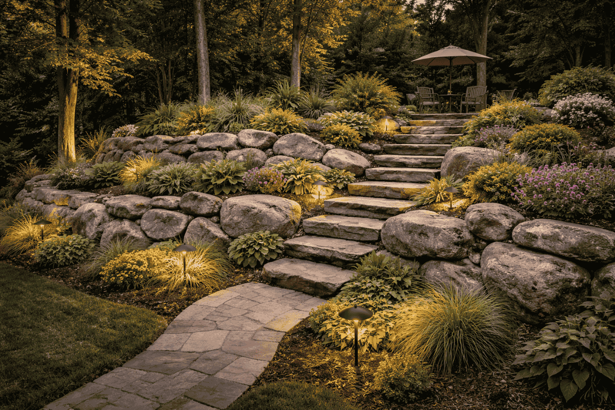 Boulder Retaining Walls in Twin Cities, MN