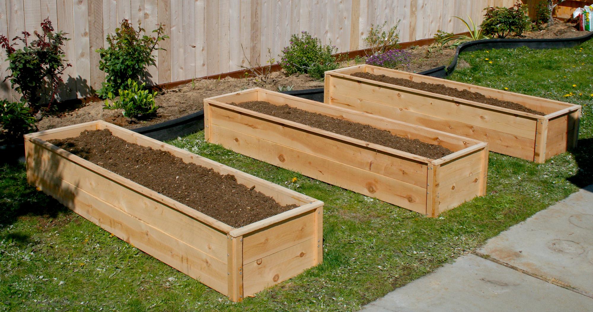 Cedar Fence Picket Raised Garden Beds - Narrow Width | Ana White