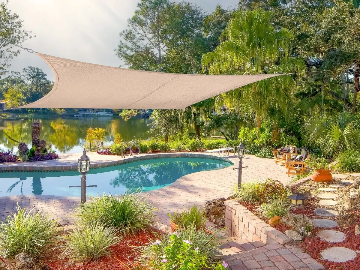 Coolaroo Coolhaven 12 ft Square Shade Sail | UV Block Patio Sun Shade